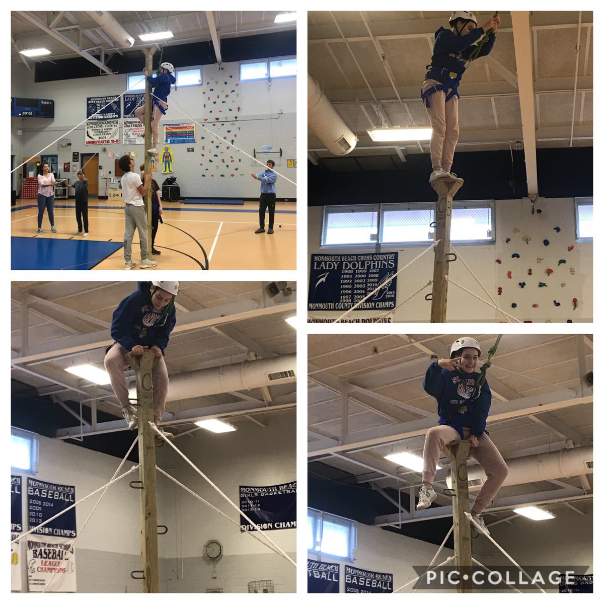 MEEttore's tweet photo. Awesome to see Molly overcome her fears and scale the trust pole!! #MBSpride #trustisimportant #confidencecounts https://t.co/TUdfZcTnp1