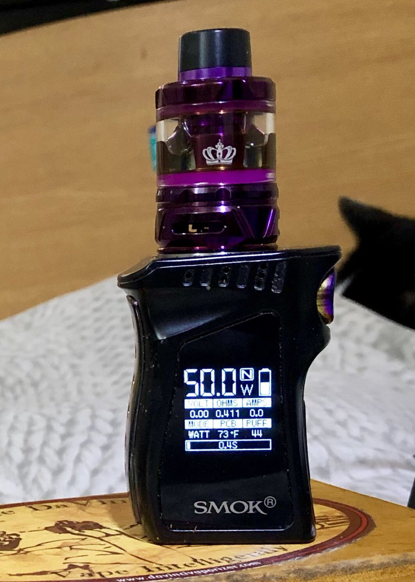 philxj4L's tweet photo. Smok Mag Baby, nice 50w mod. The Smok tank with it holds as much ejuice as a ripped teabag. @SRVapes cured that problem with a crown IV. Thanks again. :) https://t.co/eNRD7BPtwt