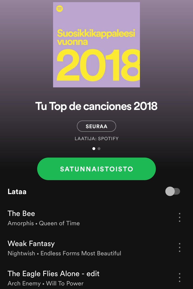 tepsinmies88's tweet photo. Nyt on Spotifylla menny kielet pikkusen sekaisin.😅 #SpotifyFI #Spotify https://t.co/xodxwCCnRm