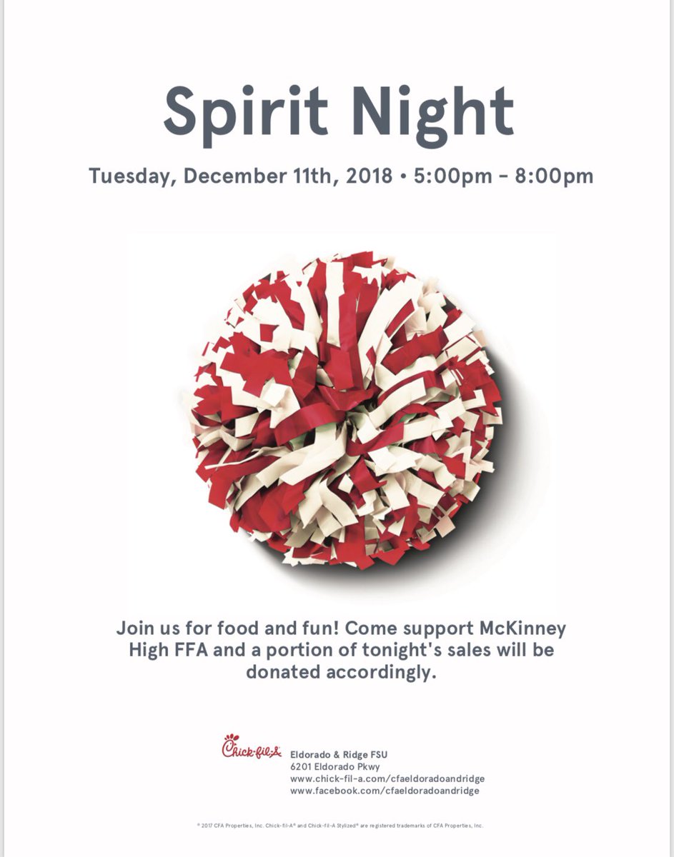 Next Tuesday, December 11th!! Come help Support Mckinney High FFA!