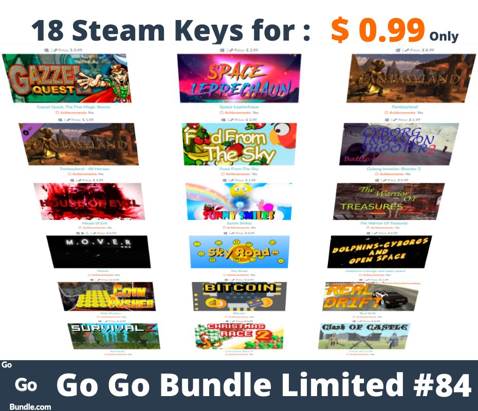[Share &amp; Support Please] #GoGoBundle #Bundle Limited #84 is Here for $0.99 bundles.gogobundle.com #steam #game #indiegame #indiedev #deal