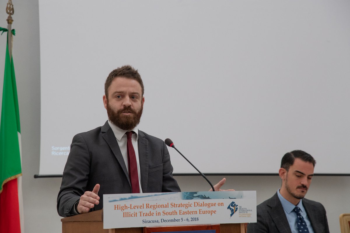 SiracusaInst's tweet photo. #RegionalStrategicDialogue on #IllicitTrade in South Eastern Europe. 
@SiracusaInst  @AmbBrunet @RenataDeskoska 

#RSD2018 #IllicitTrade #SEEIMPACT #Siracusa https://t.co/8PMzTg0ryc