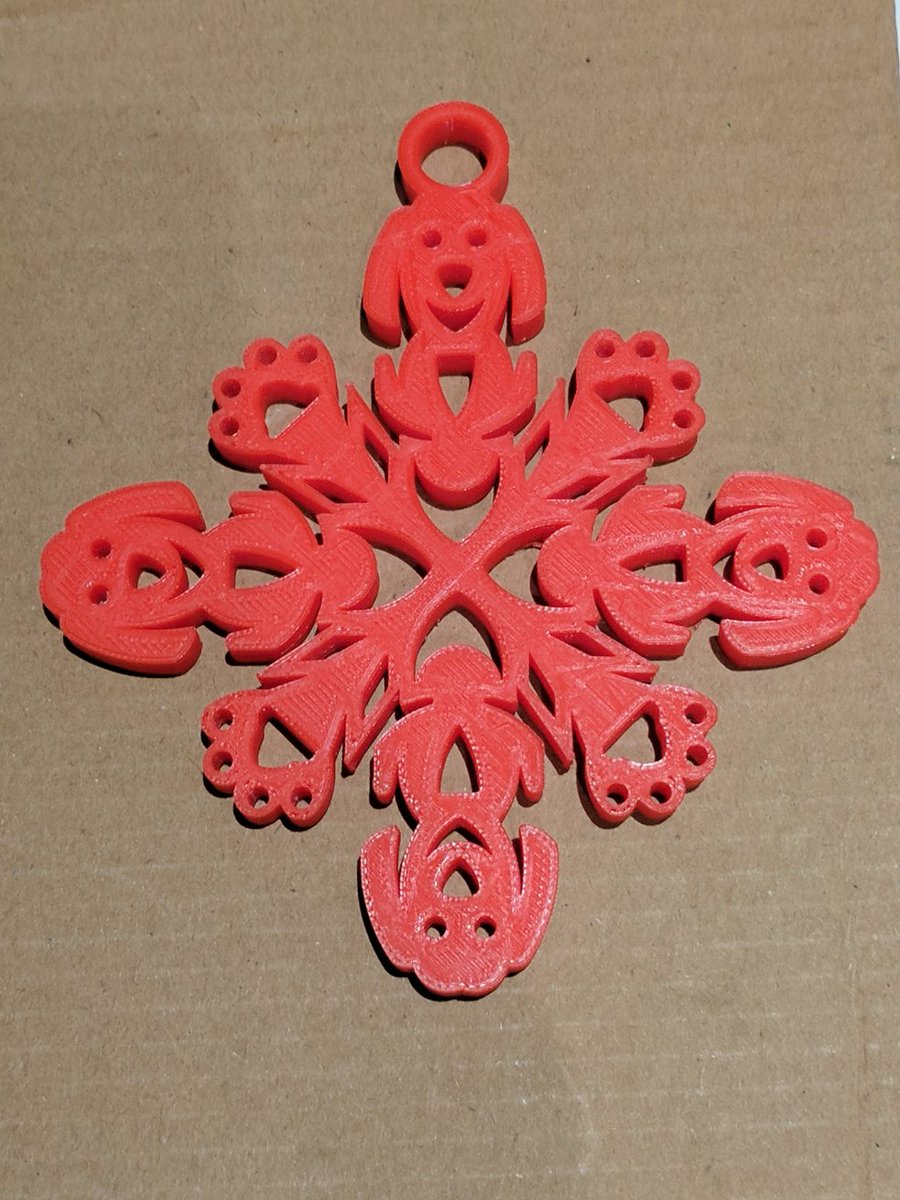 Be on the lookout to order these 3D printed puppy & paw ornament / keepsakes 
#worldofpapersnowflakes #papersnowflakes #papersnowflake #kirigami #3dprinting #puppy #paws #ornament #keepsake