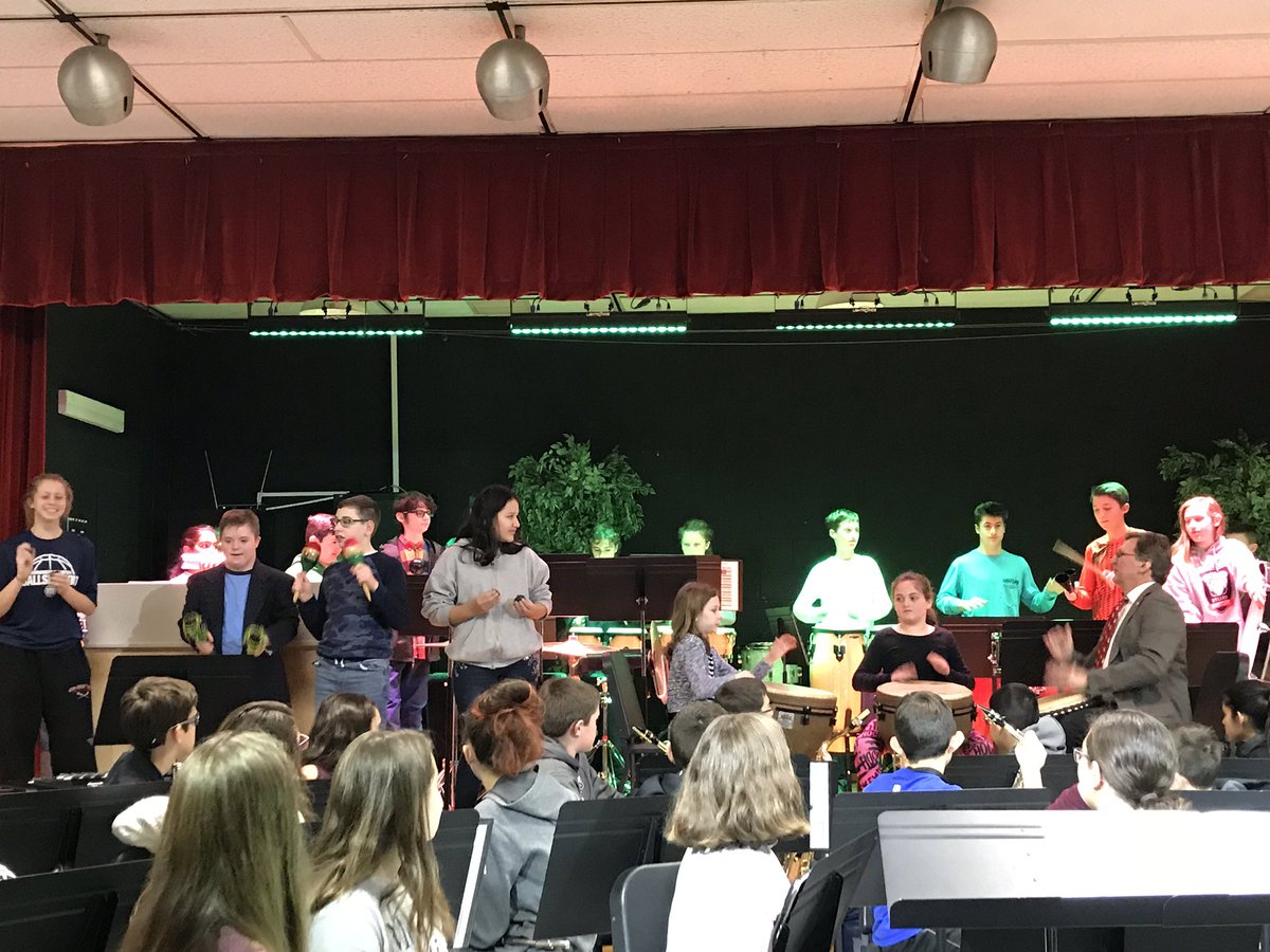 ChesterSup's tweet image. Amazing drum circle at BRMS Winter Concert!  Go Dr. Piascik and students. #WeAreChesterNJ