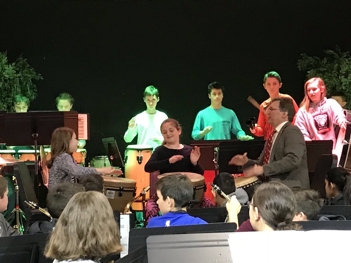 ChesterSup's tweet image. Amazing drum circle at BRMS Winter Concert!  Go Dr. Piascik and students. #WeAreChesterNJ