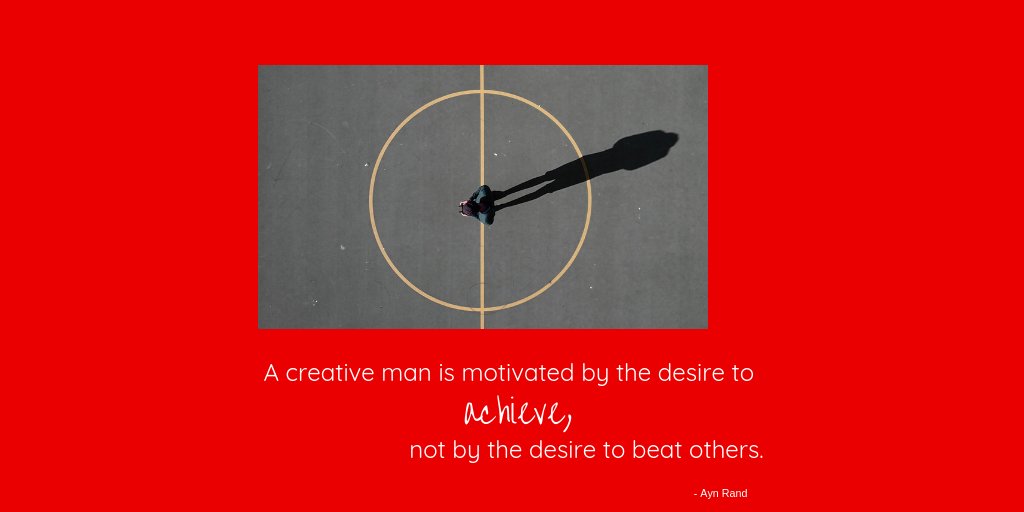 KobusNeethInst's tweet photo. "A creative man is motivated by the desire to achieve, not by the desire to beat others." -Ayn Rand
#creativity #business #innovation https://t.co/bFjO85E7zf