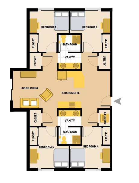 WichitaHousing's tweet photo. Get excited Shockers! We have the room layouts for our newest residence hall- The Suites! The Suites will house both new and returning students starting Fall 2019! https://t.co/jESX51RIPB