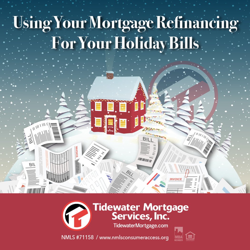 TidewaterMtg's tweet photo. The holidays are upon us and with both Black Friday and Cyber Monday in our rear view mirrors, many Americans are looking forward to the holidays and looking anxiously at their bank accounts. https://t.co/hogvXGwaem
#Refinancing #Holidays #Bills https://t.co/7TvXMBpjHY