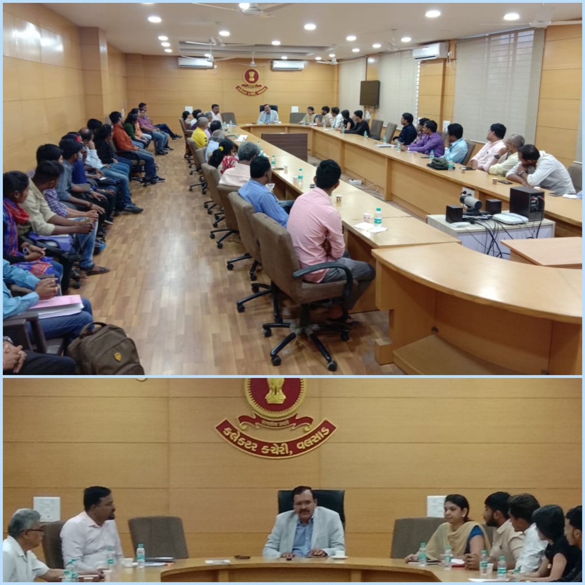 collectorvalsad's tweet photo. Meeting  has been held  with Principles, Campus Ambassadors, GS and Representatives of Colleges of the District for to enroll names of new voters in Electoral in context of Summary Revision of Electoral roll-2019. #Valsad  @CEOGujarat  @CKharsan @revenuegujarat https://t.co/vFnxmSaSAV