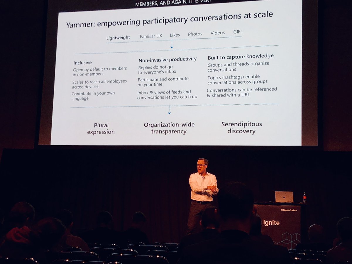 The Reasons why #yammer is meant for the outer loop in #office365. <a href="/danholme/">Dan Holme</a> #msigniteontour