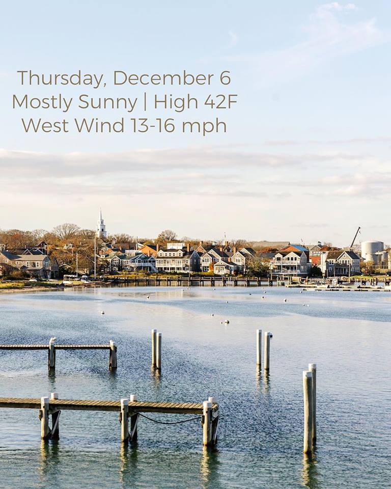ACKweather's tweet photo. Today on #Nantucket: Mostly sunny. 🌤 High near 42F. West wind 13-16 mph. ⚓️ High tide 11:16 am. Evening low around 34F. 📷 Zofia Crosby, Zofia &amp; Co. Photography. https://t.co/g85NOTvK2W