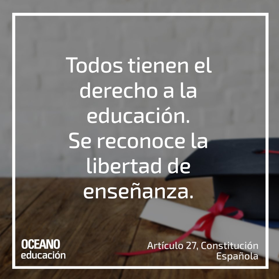 OceanoEducacion's tweet photo. Hoy conmemoramos #40AñosDeConstitución  española. Les compartimos un par de fragmentos del Artículo 27:  #TodosSomosConstitución #CartaMagna https://t.co/8iS33CvLcc