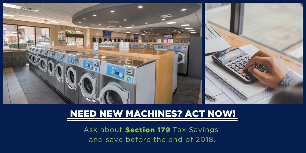 LaundryluxUSA's tweet image. 2018 is almost over but you still have time to benefit from Section 179! 

Check out our blog post on the tax benefit and contact us today to take advantage of this deal! bit.ly/2R4ir5u #USTaxCode