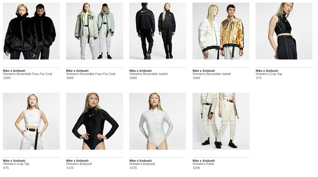 nike x ambush women's reversible faux fur coat