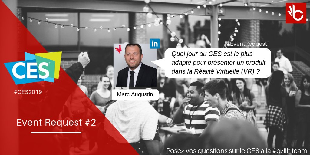 bziiitBOOSTER's tweet photo. "Quel jour #CES2019 est le + adapté pour présenter un produit #VR ?" demande @MarcAugustin15 

Le J1 du salon est idéal pour parler Réalité Virtuelle. @MeshroomVR sera cette année au CES Stand 50241. 😉 

+ de détails sur LinkedIn https://t.co/gxc944XuwX

#bziiit #EventRequest 🎉 https://t.co/Gkr8IysFbe