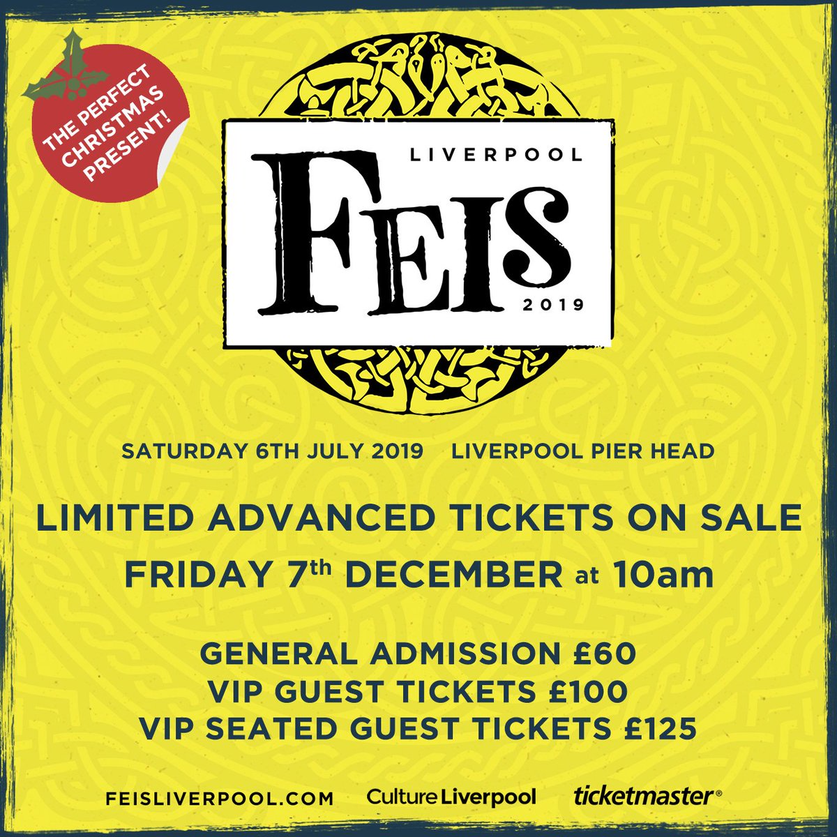 FeisLiverpool's tweet image. Feis Liverpool, 6th July 2019 🎶☘️
Limited earlybird tickets on sale at 10am tomorrow (7th Dec.) via Ticketmaster 
#FEISLIVERPOOL #festival #liverpool #irishmusic #livemusic