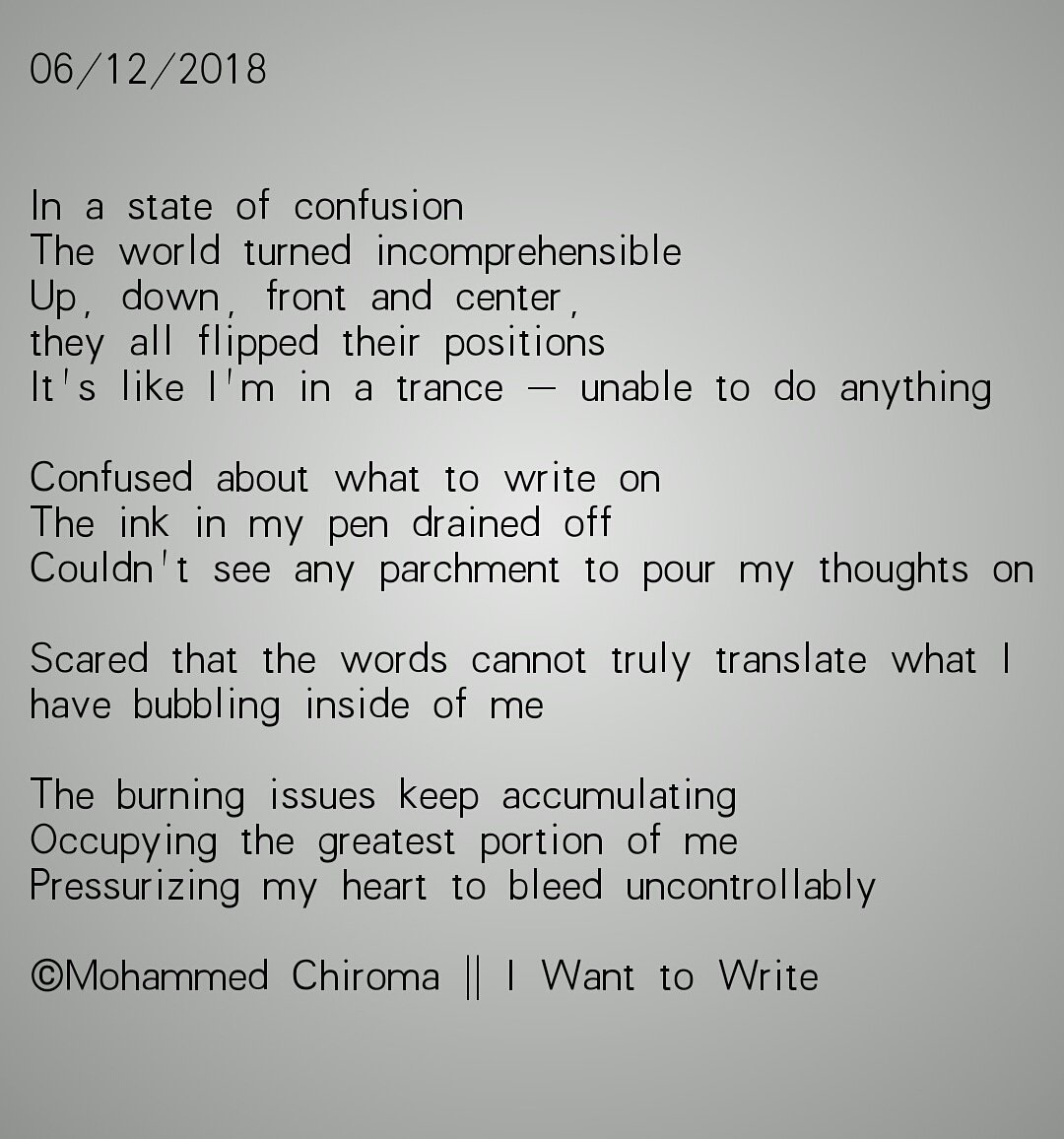 ChiromaHope's tweet image. Ma first #Poem