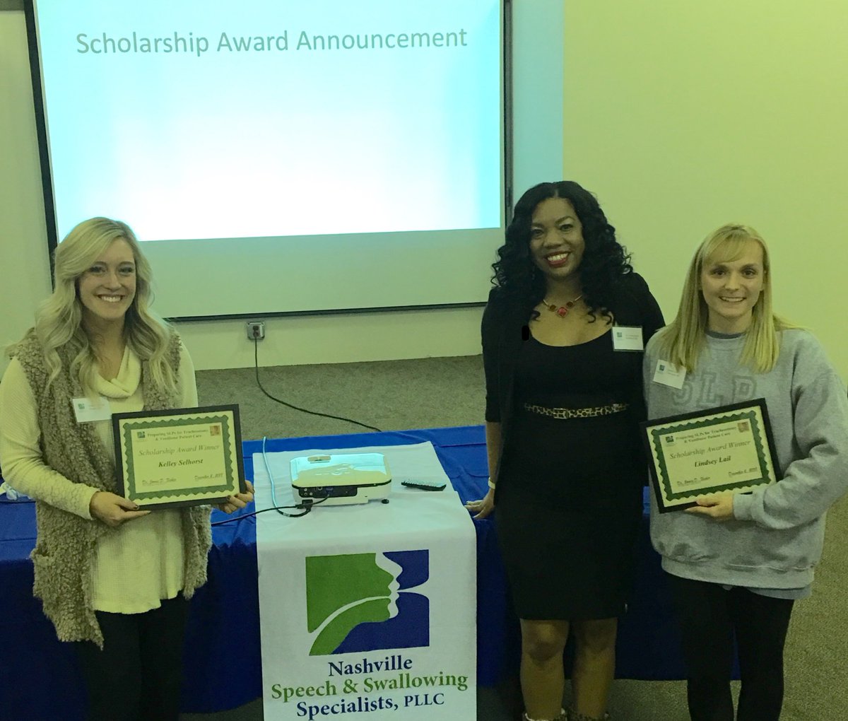 slp_wcu's tweet photo. WCU CSD graduate students attended the trach-vent course put on by Nashville Speech &amp; Swallowing Specialists this past weekend in Nashville, TN where they got hands on suctioning and placing speech valves. A special congratulations to Lindsey Lail who won a scholarship! https://t.co/uGP2K7tZWb