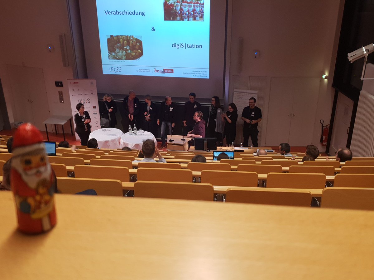 Danke an das Team von @digiSberlin für die interessante Tagung #kulturgutdigital. Jetzt folgen die Poster der geförderten Projekte des Jahres 2018.
