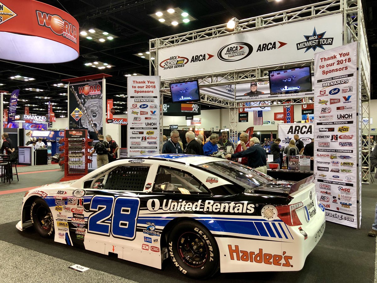 The car for champ <a href="/sheldoncreed/">Sheldon Creed</a> is in the <a href="/ARCA_Racing/">ARCA Menards Series</a> Series booth at the #PRIShow. The series will hold its annual banquet Sat. night in Indy. #PRI2018