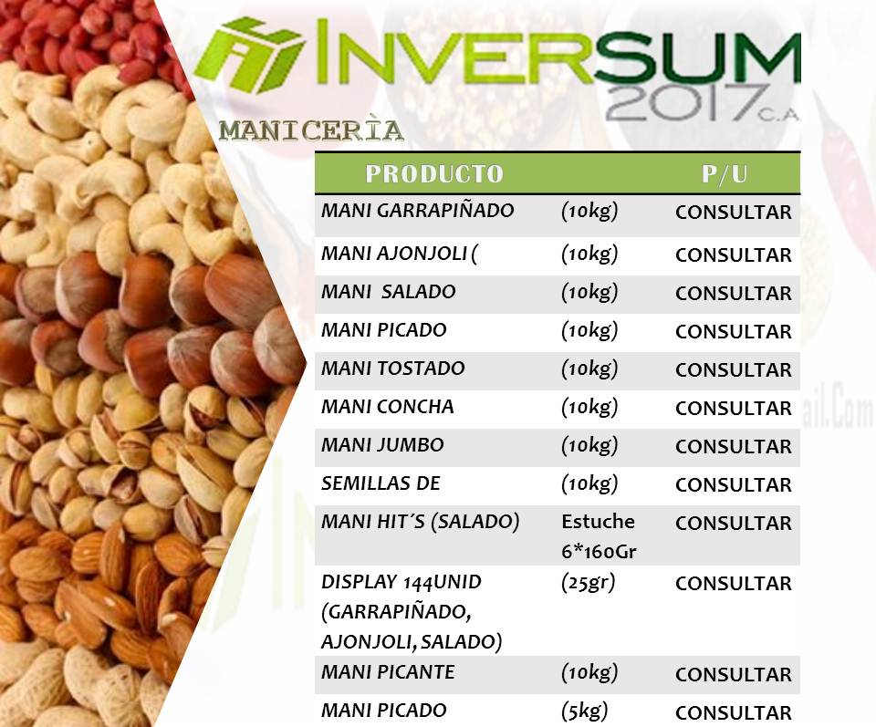 INVERSUM2017's tweet photo. Precios Actualizados. #INVERSUM2017 #Innovación #Maracay #Aragua https://t.co/HfM2PMhRRj