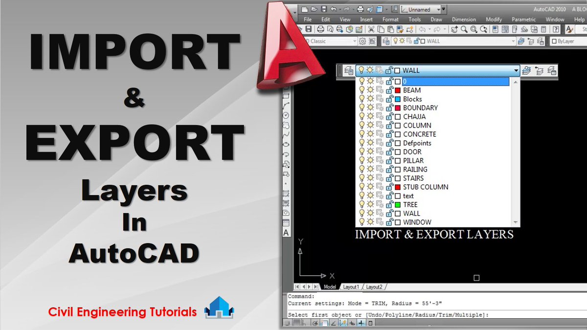 CIVILTutorials's tweet image. AutoCAD #26 - How to IMPORT & EXPORT Layers In AutoCAD | AutoCAD Basics
youtu.be/j-lq5j60Vtg
#CivilEngineeringTutorials 
#CivilTutorials 
#AutoCADCommands 
#AutoCADBasics