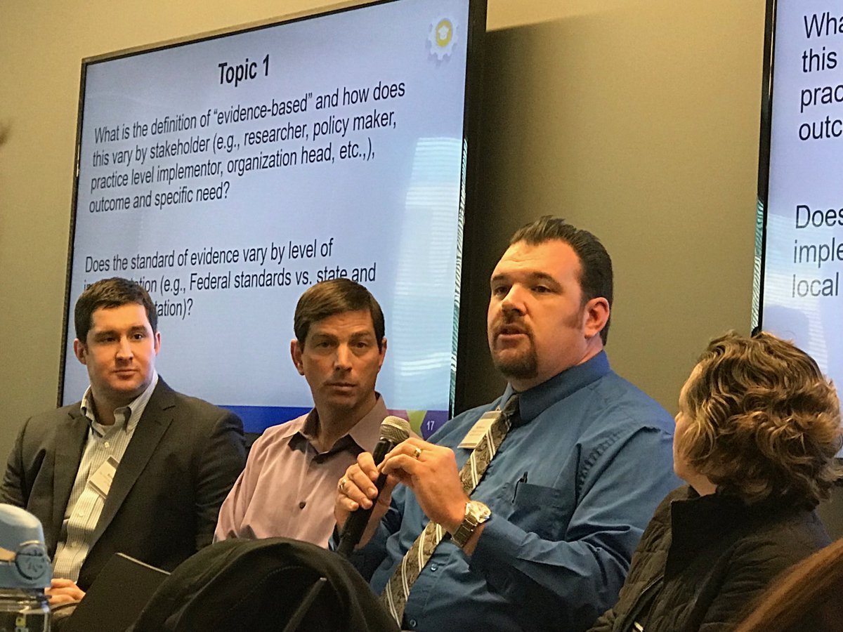 LZPhD's tweet photo. Wrapped up #DIScience18 & now enjoying the first #tidirh18 faculty panel with .@byron_powell .@bjweiner .@UMich #QUERI Nick Bowersox & .@UCSDMedSchool Lauren Brooklyn-Frazee who answer: “How much evidence is needed to implement?” https://t.co/sL3o9yodhO
