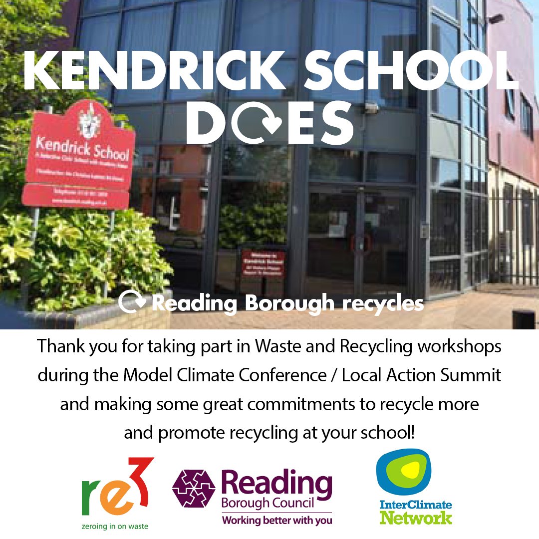 re3recycling's tweet photo. Well done @KendrickSchool for your already great #recycling efforts. We are certain that every school in #RdgUK can be like #DavidAttenborough
Please keep us up to date with your green actions @ClimateVoicesUK @ReadingCouncil #ICNClimateNetwork #ReadingDoes #rdguK https://t.co/nANnaHN96x