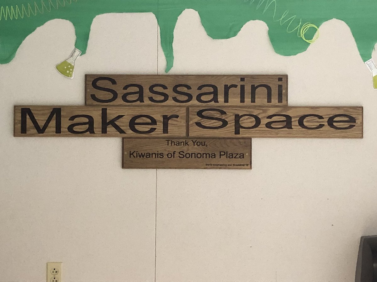 Thank you <a href="/SVHSEDT/">SVHS Eng, Des & Tech</a> and @SVHSDragons for the fantastic sing for our #MakerSpace #steam space!!!