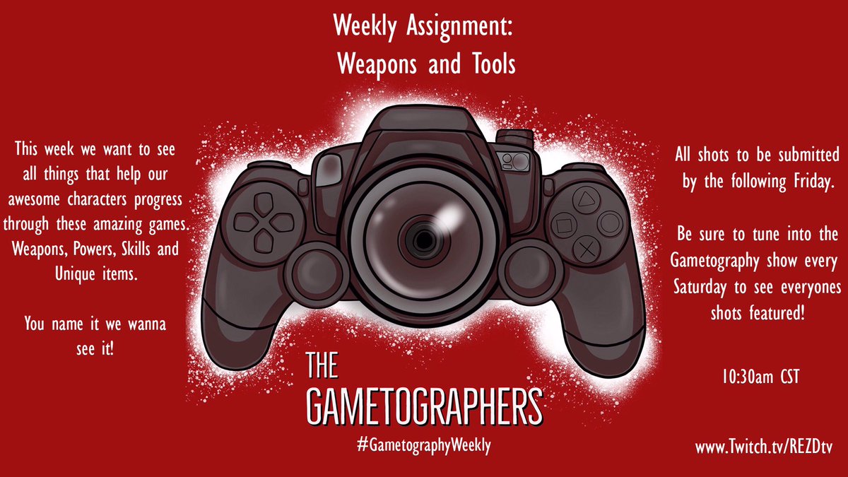 gametographers's tweet photo. The #GametographyWeekly that we’ll be showcasing on Saturday is weapons and tools! Use the hashtag #GametographyWeekly so we can show your work off ! #VGPUnite https://t.co/NS2yMjAeCR