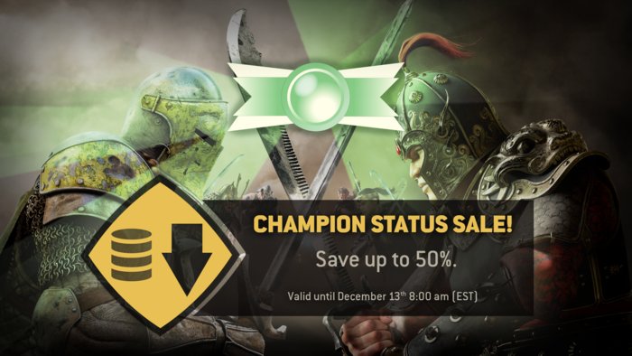 For Honor on Twitter: "Grab bargain in this weeks sale, Champion is up to 50% off until December 13th! https://t.co/ULr3EWwLCq" /