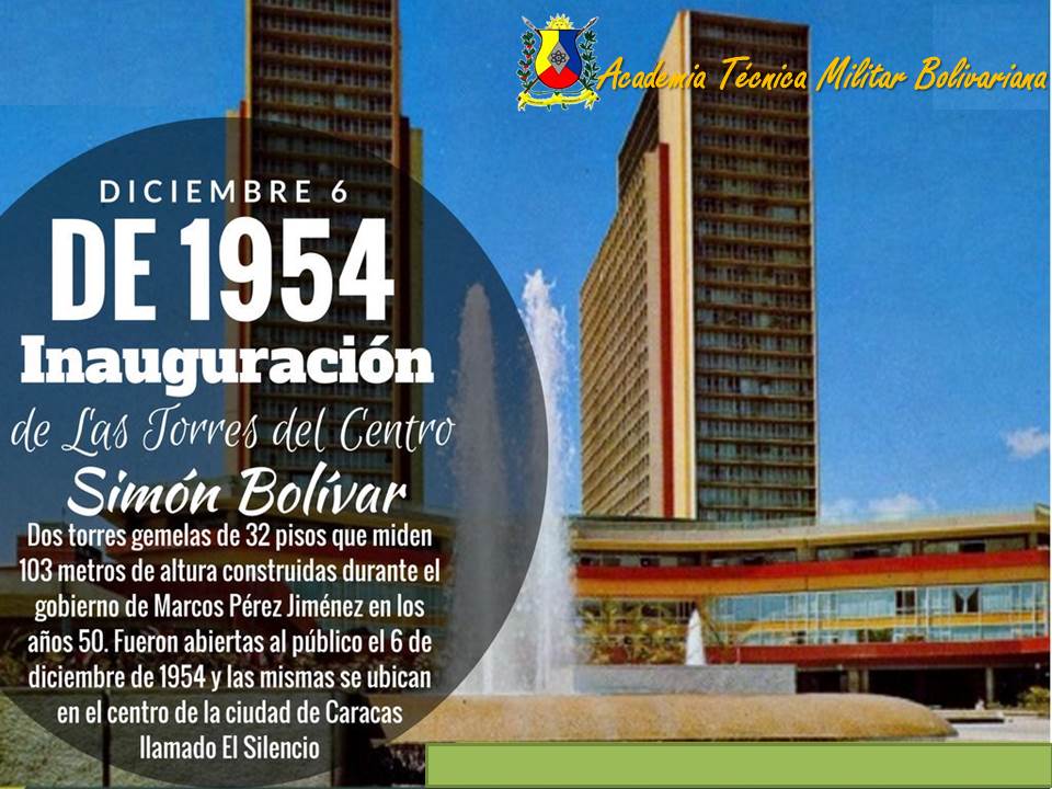 Centro de Estudios de Oficiales Técnicos в Twitter: "#06Diciembre Las Torres  del Centro Simón Bolívar también conocidas como las Torres de El Silencio  son dos torres de 32 pisos que miden 103