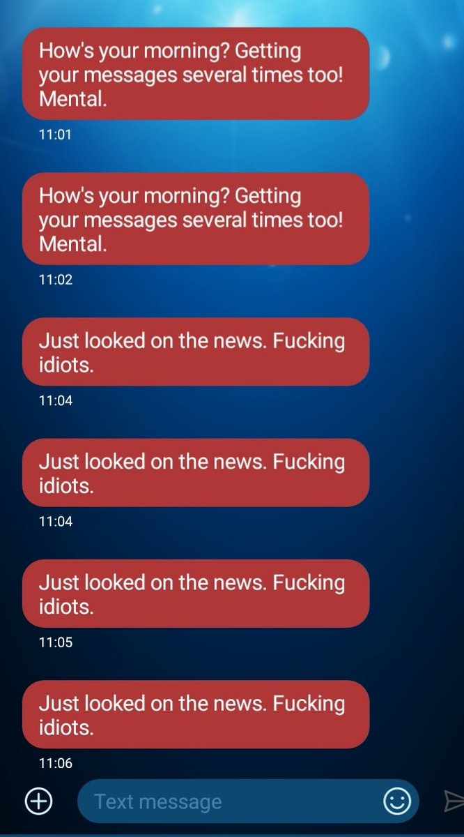 warrenjonhughes's tweet image. Messages from the wife today.... #SayThatAgain #o2