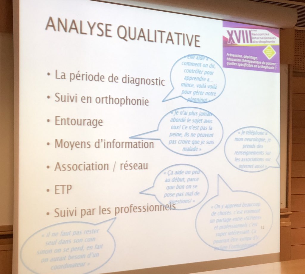 Pour finir cette première journée,l’ETP chez les patients atteints de sclérose en plaques: une étude sur la place de l’ETP ainsi que de l’orthophonie dans cette pathologie @cplol_eu @MCAsupporttool <a href="/FLI_Logopedisti/">FLI</a> <a href="/RCSLT/">RCSLT 💙</a> @NVLF <a href="/ASHAWeb/">ASHA</a>