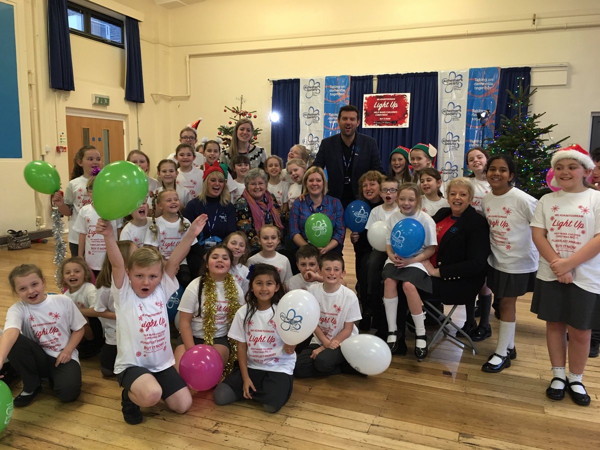 alzheimerssoc's tweet photo. ‘I’ll never forget the first day she didn’t know who I was. I’m not embarrassed to admit that I cried my eyes out,’ says headteacher of @Flaketweet school, who are trying to get their heartwarming single ‘Light Up’ to Christmas Number One. Read their story https://t.co/SJrYzn6y4t https://t.co/X9d10CyRhz
