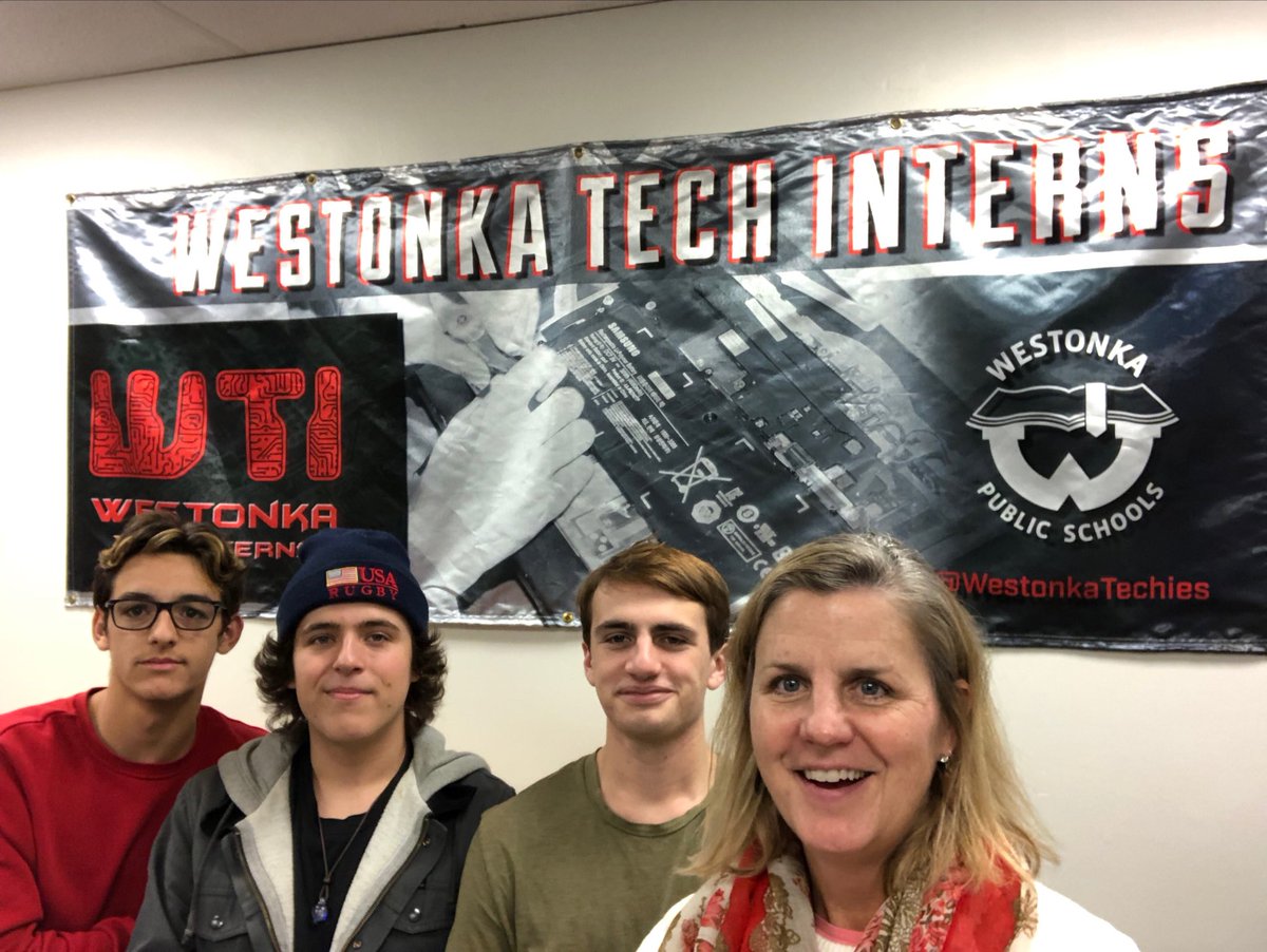 Sue_Simonson's tweet photo. Excited to be presenting with the ⁦@WestonkaTechies⁩ at #TIES18 on our Chromebook Repair Program! #edge21 #MWHSPride https://t.co/rm19U7jzP5
