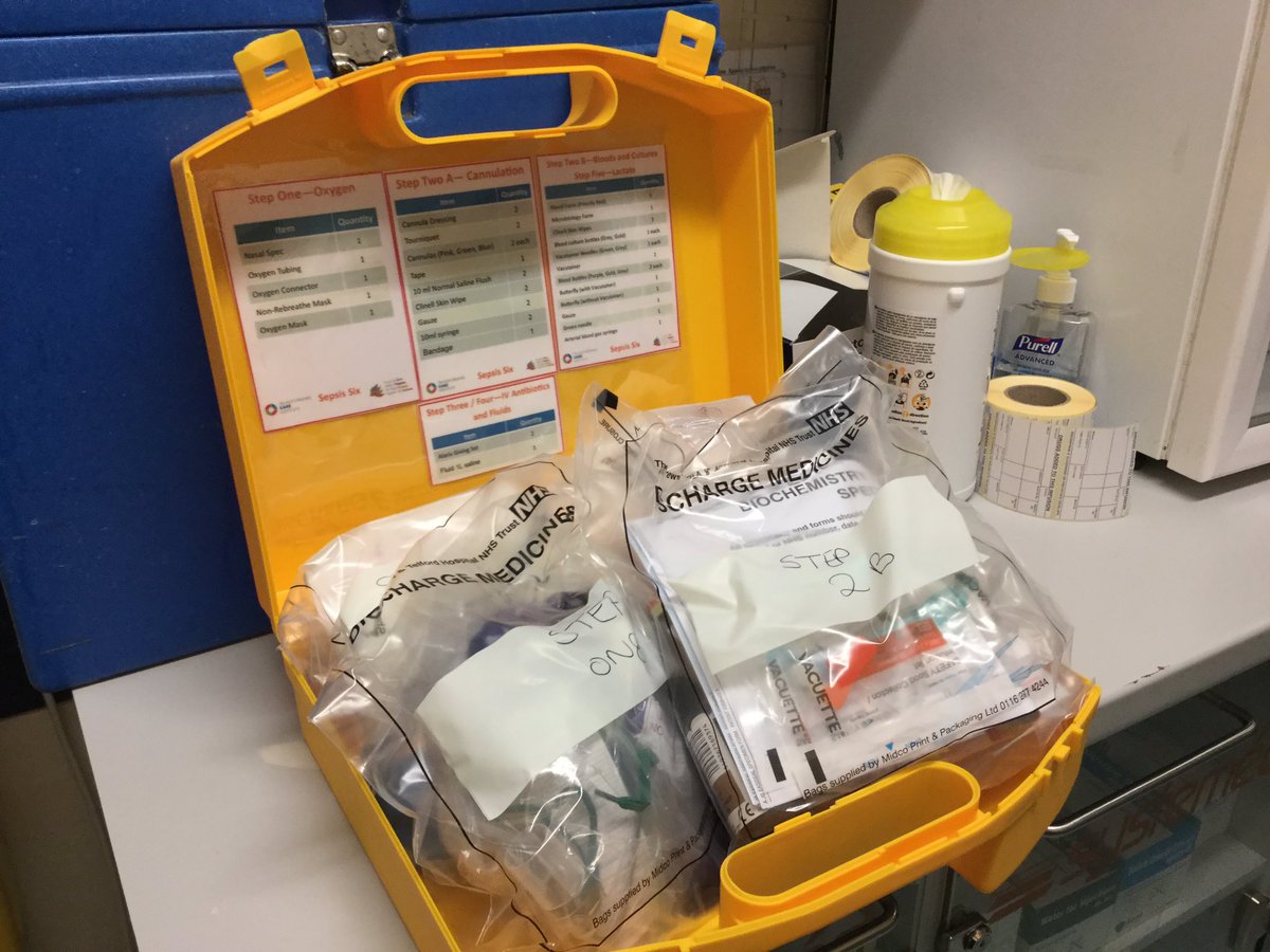 EdwinBorman's tweet image. Inspired by great work @sathNHS to improve #Sepsis awareness, diagnosis,treatment: trolleys, boxes, posters, flow charts

Ward visits @sathPRH @sathRSH show learning from @SepsisUK and #RPIWs learned from @VM_Institute 

Many thanks @empsal @CcoNurse @Daffodil01chase @sathkpo 1/2