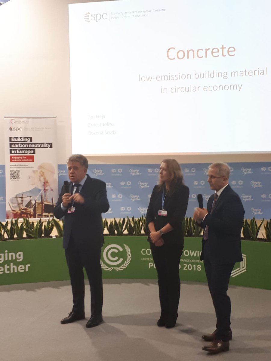 Cement_Europe's tweet photo. There are efforts underway to further leverage the potential of #concrete, #madewithcement, to lower  #CO2 #emissions. We're discussing how at #COP24. 

💪 Have a look at our #5CApproach action plan for the full picture https://t.co/BFFYHIfBFn #CCSatCOP #COP24Katowice #EU2050 https://t.co/o2rdgPqZQ9