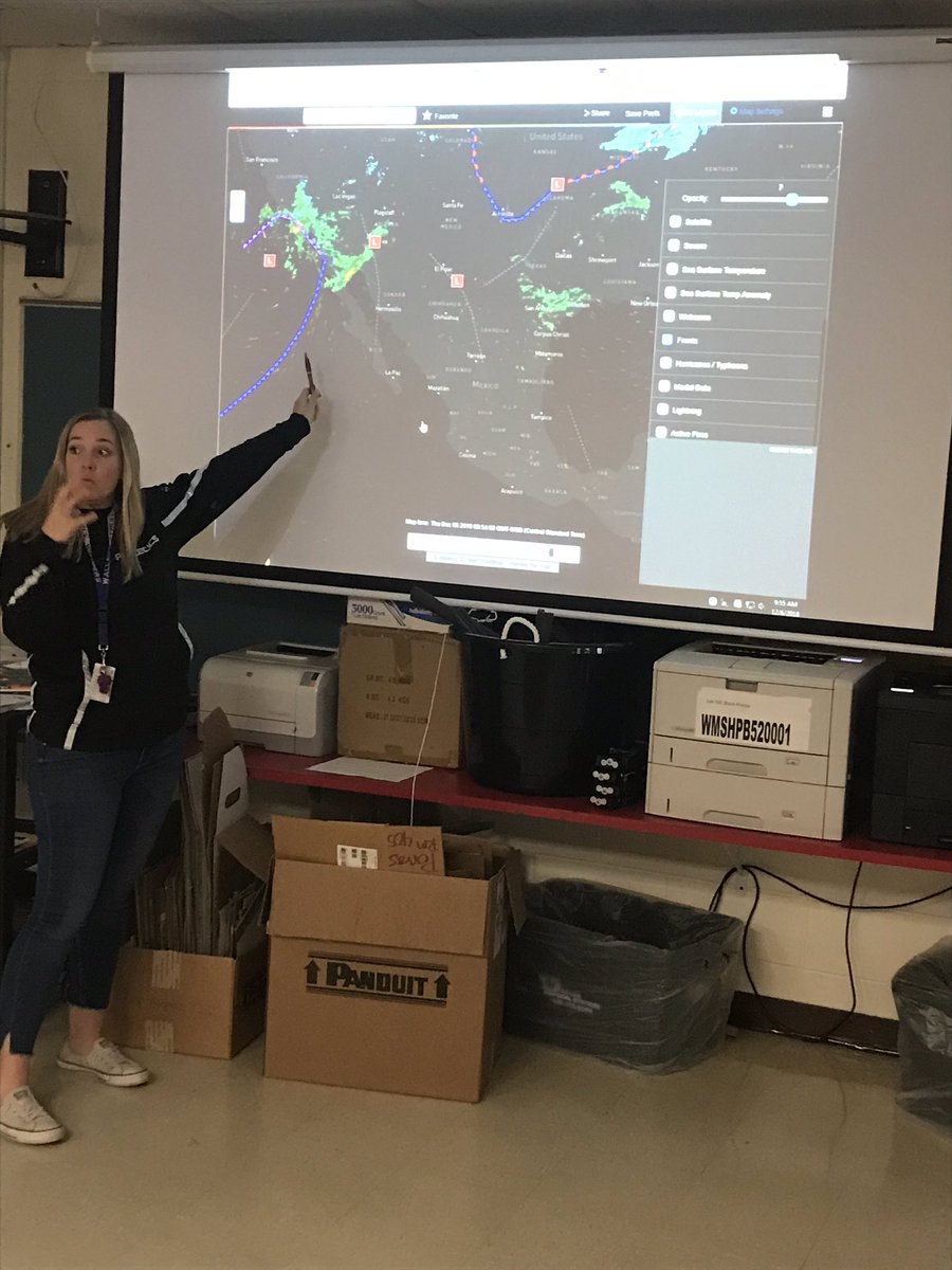 gonzalezr_77's tweet photo. Going over weather patterns in #8thgrade science. I don’t know, @CrailScience makes a good #meteorologist https://t.co/V2ArKramPk