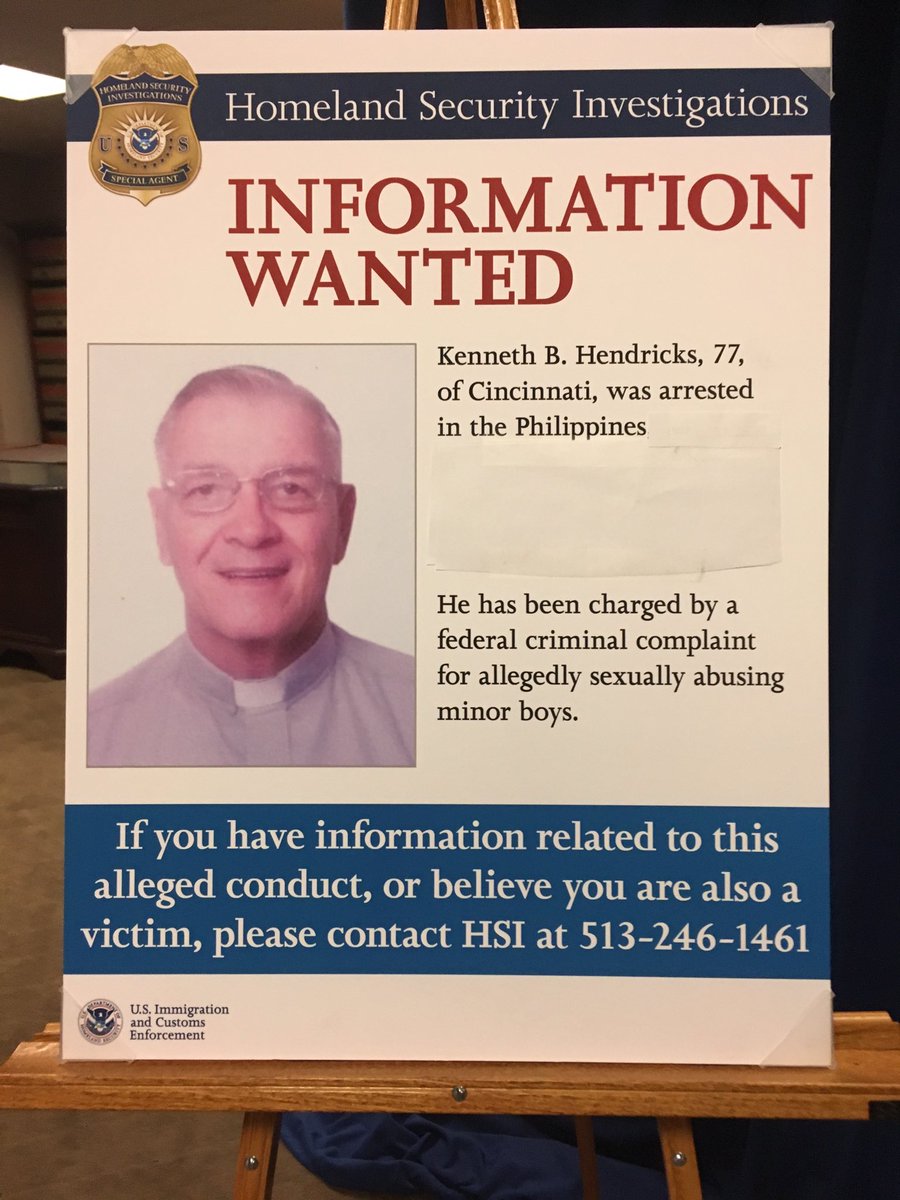 Catholic priest from Cincinnati accused of abusing young boys while doing missionary work in the Philippines.  More details expected soon from federal prosecutors.  ⁦<a href="/WCPO/">WCPO 9</a>⁩