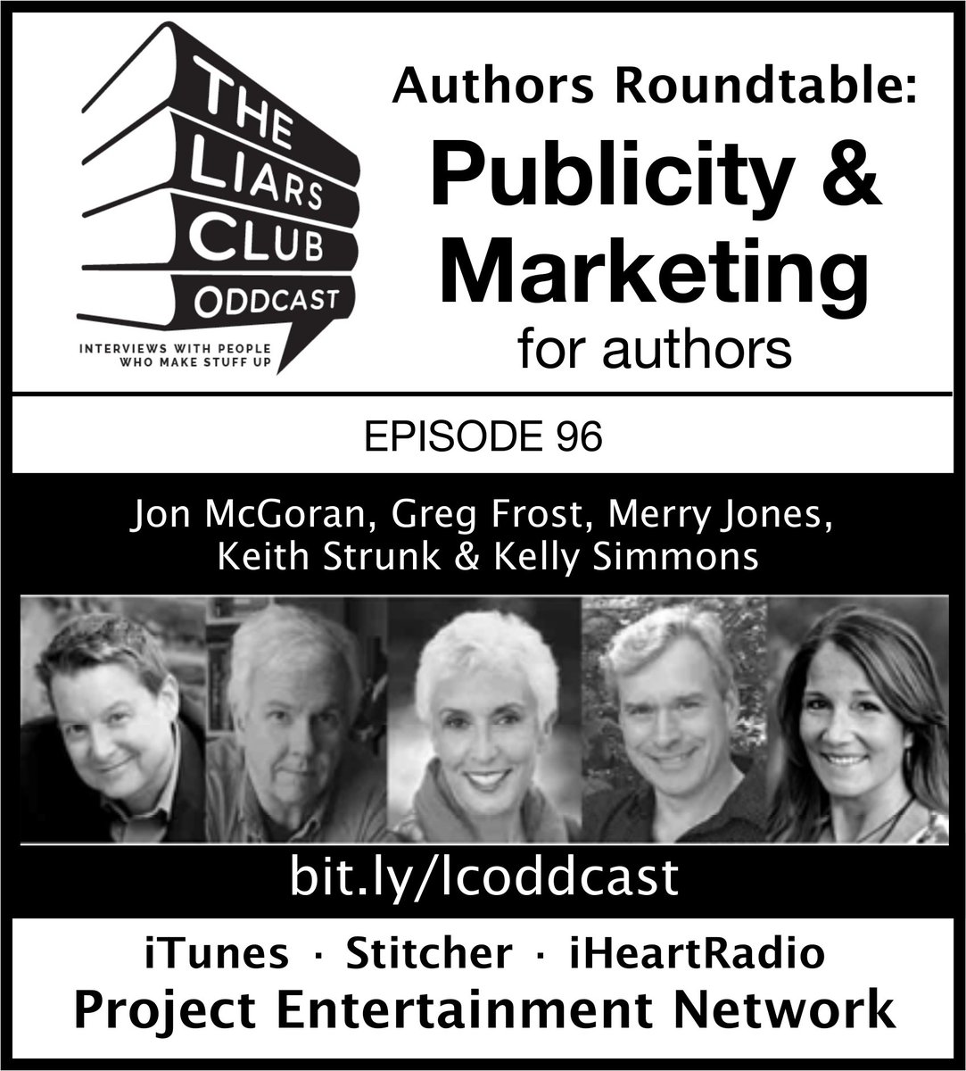 phillyliarsclub's tweet photo. On this week's #Oddcast, an #AuthorsRoundtable on Publicity &amp; Marketing for authors, @gregory_frost @MerryDDJones @JonMcGoran @kellysimmons &amp; @KeithStrunk
#authortips #writingife #WritingCommunity #podcasts https://t.co/0ozVs2VLAf https://t.co/NP6gfpkFec