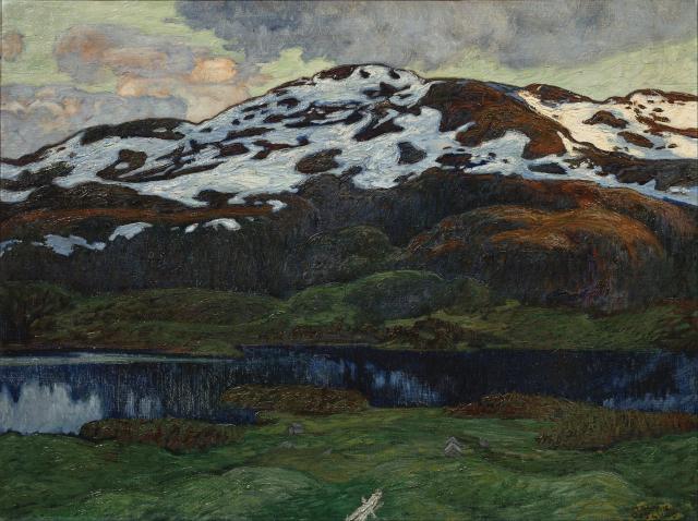 StampGalleryUMD's tweet photo. Don't miss out - TONIGHT is the last night to catch the bus to the @PhillipsMuseum! Check out pieces from their current exhibition, "Nordic Impressions," like this work by Helmer Osslund, "A Summer Evening at Lake Kallsjön," c.1910. Head to the Stamp bus stop at 5:30pm! #artinDC https://t.co/QgoMnFvCHD