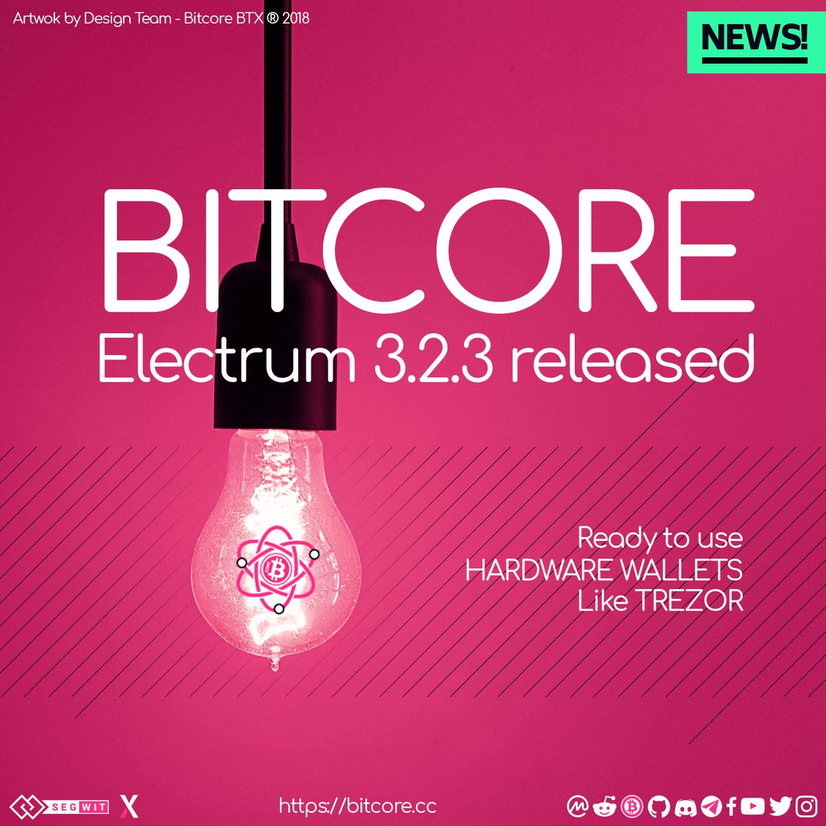 Bitcore_BTX's tweet image. #Bitcore #Electrum 3.2.3 released github.com/LIMXTEC/electr… If U&apos;re using the previous version of #ElectrumBTX wallet make sure to upgrade to this version which allows $BTX to be integrated with the popular #Trezor #hardware #wallet #DeltaDirect #crypto bitcore.cc/new-version-of…