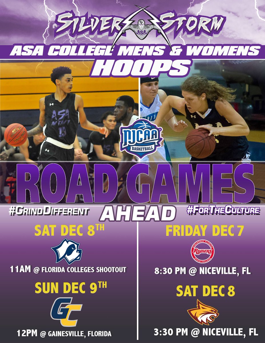 ASASilverStorm's tweet photo. #ASAMiamiHoops is hitting the road this weekend!
#ASAMiamiMBB will be in Gainesville, Florida
#ASAMiamiWBB will be in Niceville, Florida
Each for two-game, two-day trips.
@DoobieRmf @CoachJohnsonASA @coachwilcoxasa https://t.co/Undbb6ZEex