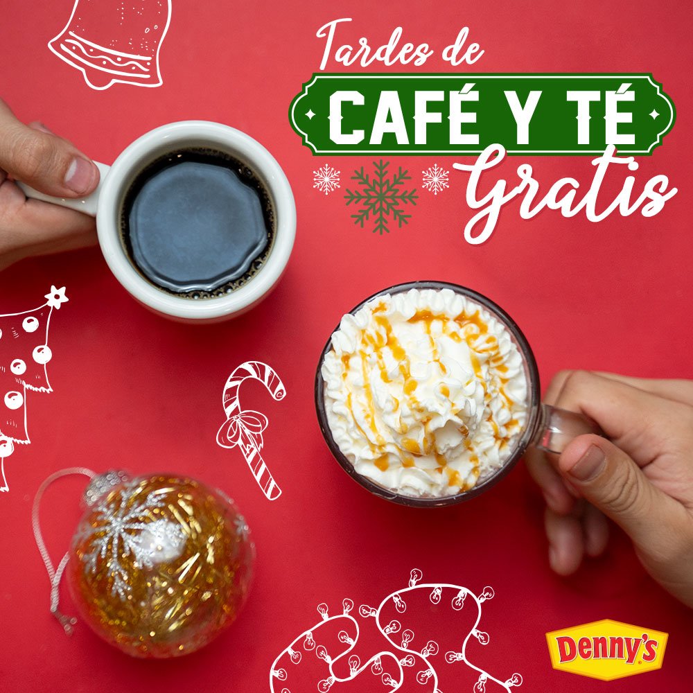 Para esas charlas interminables con esos amigos que tienes tiempo de no verlos, están nuestras Tardes de Café y Té Gratis para que disfrutes. 😍🤗☕🙈 #Dennys *Restricciones aplican.