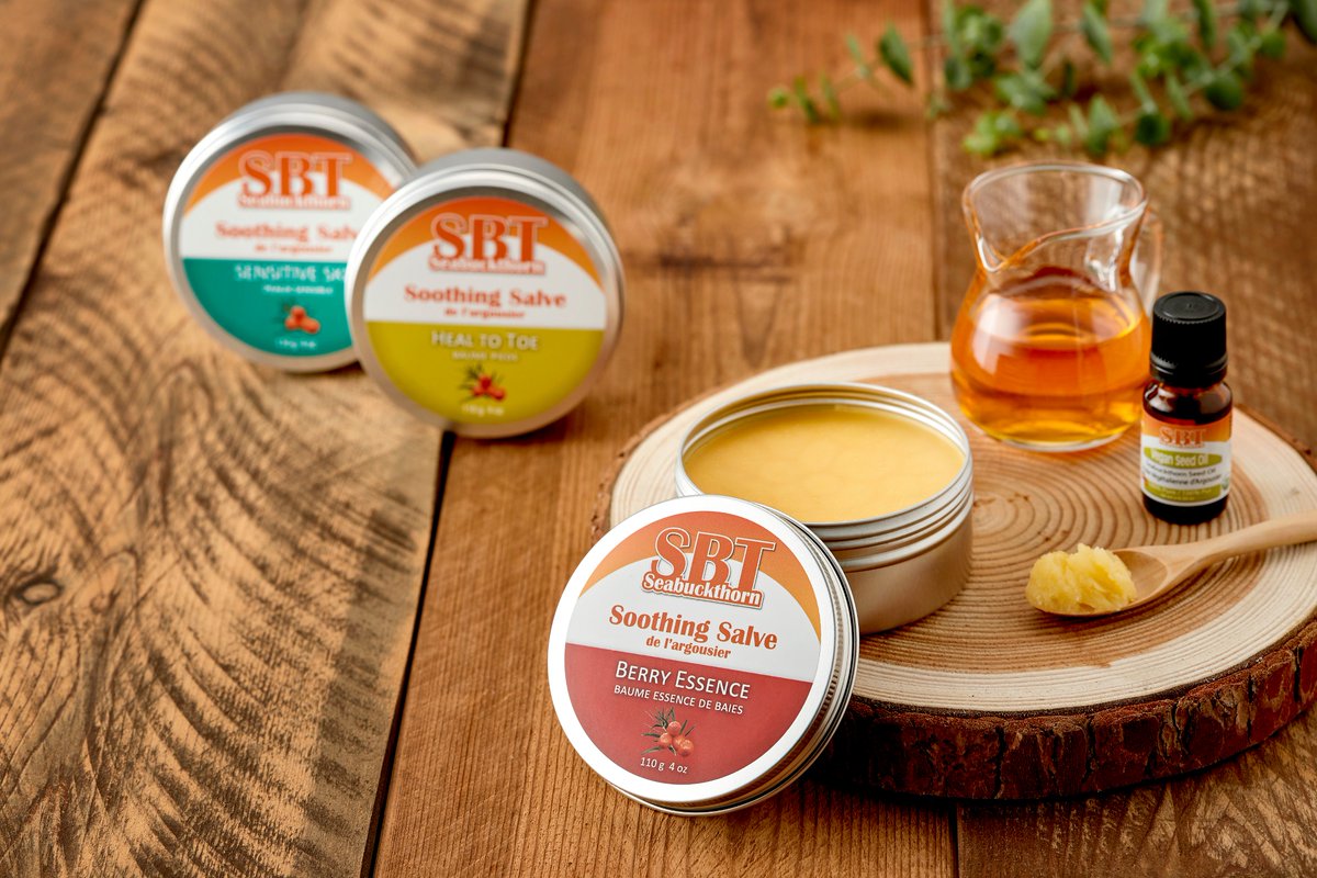 Our Soothing Salves are 100% natural, vegan, preservative free &amp; handcrafted in small batches to ensure quality &amp; freshness. They are formulated for even the most sensitive of skin &amp; skin conditions. Learn more &amp; save 25% this weekend @ sbtseabuckthorn.com #skincare #beauty