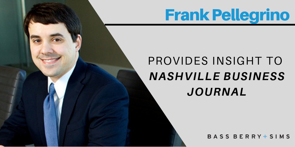 BassBerrySims's tweet image. Frank Pellegrino discusses with @nashvillebiz the use of representation and warranties (R&amp;amp;W) insurance in #healthcare M&amp;amp;A, including benefits it could provide for buyers and sellers bit.ly/2UlCI9g