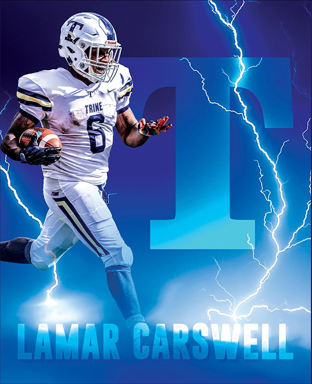 TrineUniversity's tweet photo. Congratulations to Lamar Carswell on making the Gagliardi Trophy final four!  #TrineU #GoThunder #TrineNation #d3fb https://t.co/kML612vvPk