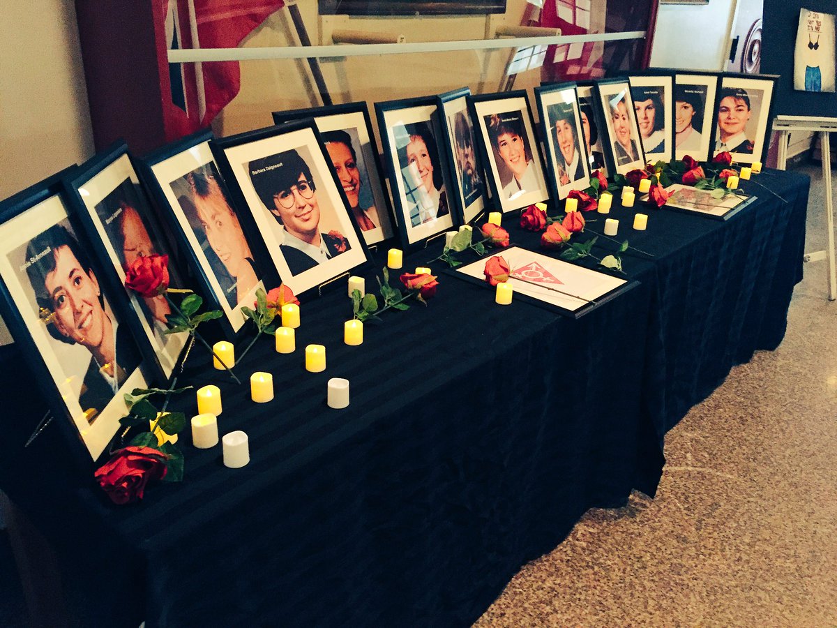 oscar_stam's tweet photo. Today is December 6th.  The students and staff at Bloor remember the lives of the women killed in the montreal massacre, and have a moment of silence to reflect on how we can continue to make changes to end violence towards women, indigenous and trans lives.  @tdsb #December6 https://t.co/iWcsOtvin5