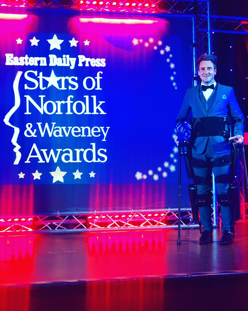 simon_kofficial's tweet photo. I Was A Finalist At Stars Of Norfolk & Waveney Awards 🏆
So Proud Of Myself & Honoured That I Was Nominated For Inspirational Person Of The Year Award Finalist 💙 Standing Tall 🚶🏼♂️
#awards #nominated #finalist #starsofnorfolk #standingtall #rewalk #suit #model #suit #exoskeleton https://t.co/8zkrlHUo8o